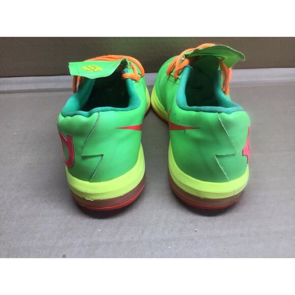 Nike KD 6 GS 'Candy' Flash Lime Atomic Red 599477−300 Basketball Shoes 7Y - Picture 5 of 8